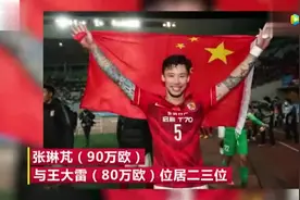 国足身价排名：武磊200万欧元高居第一，队长郑智10万欧元垫底！视频封面