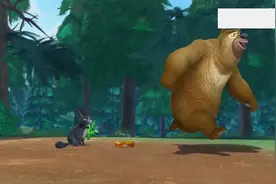 贪吃的两狗熊给大叔光头强取鱼刺视频封面