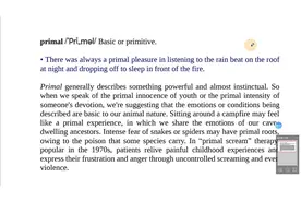 【词根词缀法学单词】primal原始的，人害怕蛇是有原始根源的