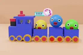 豆豆人在洗衣机里玩耍，然后坐上小火车去旅行。宝宝英语启蒙动画