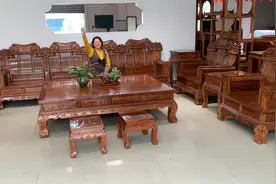 红木大奔沙发1000多斤一套 四人位长3.4米 看过的人都说大气视频封面