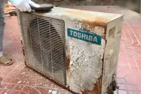 旧物翻新改造 生锈的破旧空调外机能翻成这样 难怪好多回收的