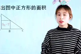 小学数学几何题：直角三角形内有一个正方形，求其面积