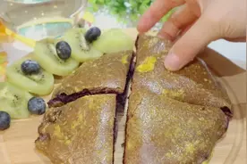 减肥吃的紫薯全麦司康饼做法，热量低升糖高饱腹，吃完还能瘦瘦瘦