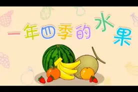 自然常识：一年四季的水果~香蕉柿子苹果梨，西瓜葡萄草莓橘！视频封面