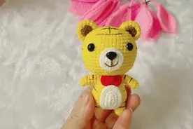 手工编织小萌虎  可做挂件 也可以当成摆件  简单易学  教程一