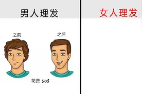 爆笑对比：男女理发的差别，太形象了！打开别笑喷