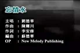 刘德华经典成名歌曲代表作之《忘情水》原版MV，值得收藏！