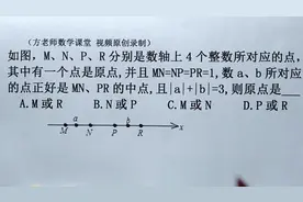 数学7上：M、N、P、R四个点，要确定哪个是原点？你有什么妙招？视频封面
