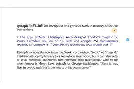 【词根词缀法学单词】epitaph墓志铭，乔治华盛顿的墓志铭