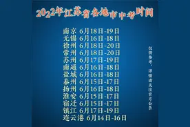 2022年江苏省13市中考时间安排 #南京中考 #无锡中考 #徐州中考视频封面