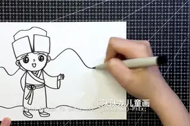 汉族男孩民族简笔画，儿童画线稿#一起学画画 #简笔画