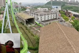 重庆欢乐谷翼飞冲天，挑战全国过山车🎢，眼睛不眨心不跳视频封面