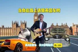 当你在路上遇到英国车时 #英国车牌歌 #猫meme
