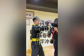 闪电一样快的咏春拳日字冲拳教学！你学会了吗？任何防身术不如来一个暴雨般的冲拳#武术