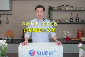 只需5步，你也可以在家分割整条三文鱼 #抖音美食创作人 #三文鱼