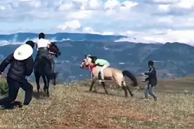 父亲扶儿上马 上马之前是孩子 下马以后是男子汉#骑士 #赛马 #马背上的民族@一路向北🇨🇳🇨🇳 @大凉山彝族爱好赛马 #上热门