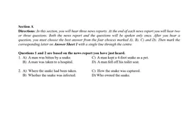 2023年6月大学英语四级听力试题，原文及答案   第二套