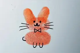 用手指印出一只可爱的小兔子！#简笔画 @抖音短视频 @DOU+小助手视频封面