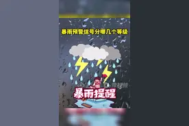 暴雨预警信号由弱到强分为黄色、橙色、红色。不同预警信号下应如何应对？40秒看懂暴雨预警信号！视频封面