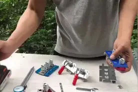 家具三合一连接件钻孔模块快速夹安装教程#木工diy #电钻 #工具