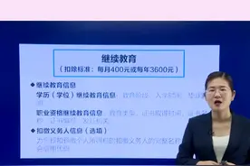 关于继续教育的专项扣除视频封面