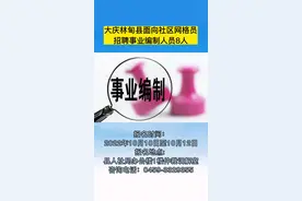 大庆林甸县面向社区网格员招聘事业编制人员8人视频封面