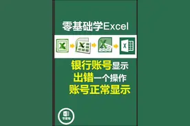 #零基础学excel 银行账号🔢🔢显示出错❌，这个操作💻瞬间搞定👍👌