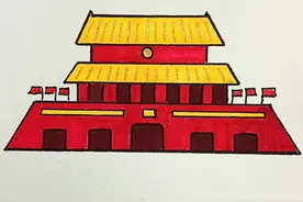 简单漂亮的一等奖天安门简笔画模板#创作灵感 #零基础学画画 #简笔画 @DOU+小助手 @抖音短视频 视频封面