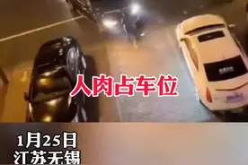 大妈路边人肉占车位！车位前的司机不满长按喇叭！#司机鸣笛对峙人肉占车位女子视频封面