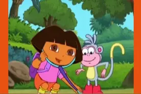 朵拉和猴子，能懂对方梗的朋友就是真朋友！下次玩男生女生向前冲，和姐妹一起蛙跳！#朵拉历险记 #爱探险的朵拉 