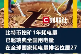 比特币挖矿1年耗电量已超瑞典全国用电量，居全球国家耗电量27位视频封面