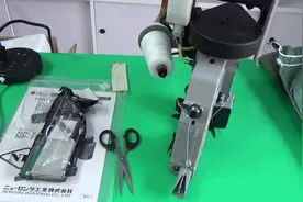 日本纽朗NP-7A缝包机穿线方法，#手提缝包机 #封包机缝包线