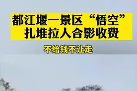 都江堰景区“悟空”扎堆拉人合影收费，不给不让走 #都江堰 #景区合照视频封面