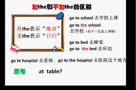 加the和不加the到底有什么区别？#知识分享 #每天跟我涨知识