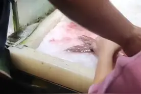 10月29日，无锡，女子购鱼怀疑切开后少一块，当场和老板对峙引围观。 