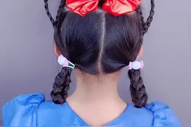 改良版#白雪公主 发型，长发短发都可以扎哦！我的公主梦就让女儿来实现吧#儿童编发 #教程