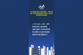 #情况通报 【武汉新增2例本土确诊病例、4例输入性无症状感染者和20例本土无症状感染者的情况通报】从市疫情防控指挥部获悉，11月13日0—24时，我市新增2例本土确诊病例、4例外地输入无症状感染者和20例本土无症状感染者。现将有关情况通报如下：（来源：武汉市新冠肺炎疫情防控指挥部）视频封面