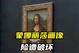 蒙娜丽莎画像，险遭破坏！#蒙娜丽莎 #画像 #破坏视频封面