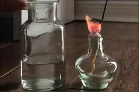 #化学 #化学实验 磷在氧气中燃烧，4P+5O𝟐＝点燃＝2P𝟐O𝟓