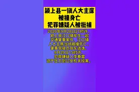 安徽阜阳颍上县江口镇人大主席被撞身亡，肇事驾驶员驾车逃逸。10月9日，犯罪嫌疑人被批捕。视频封面