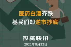 医药白酒齐跌 基民们却逆市抄底#基金 #白酒 #医药 #投资 视频封面