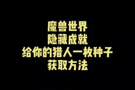 隐藏成就给你的猎人一枚种子获取方法#魔兽世界 #魔兽世界vlog