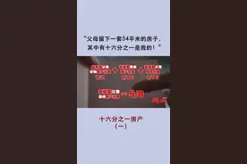 “父母留下一套54平米的房子，其中有十六分之一是我的！”#房产 #房子 #政媒原创作者联盟视频封面