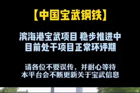 宝武钢铁滨海港项目:稳步推进中，我们与@中国宝武 一起期待新基地的落成。【目前处于正常环评期】#我要上热门