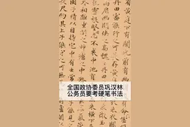 全国政协委员巩汉林，公务员要考硬笔#书法 视频封面