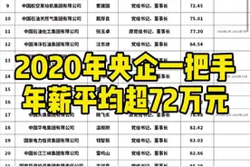 2020年#央企一把手年薪平均超72万元视频封面