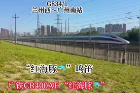 G834/1兰州西～广州南，即将进入郑州站，“红海豚🐬视频封面