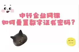 教你如何重置企业网银数字证书密码。。。#中行企业银行