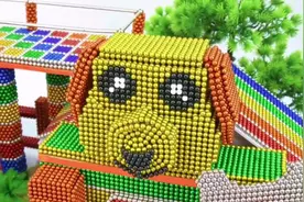 磁力球制作狗狗滑梯#磁力球 #巴克球 #减压 #解压 #玩具